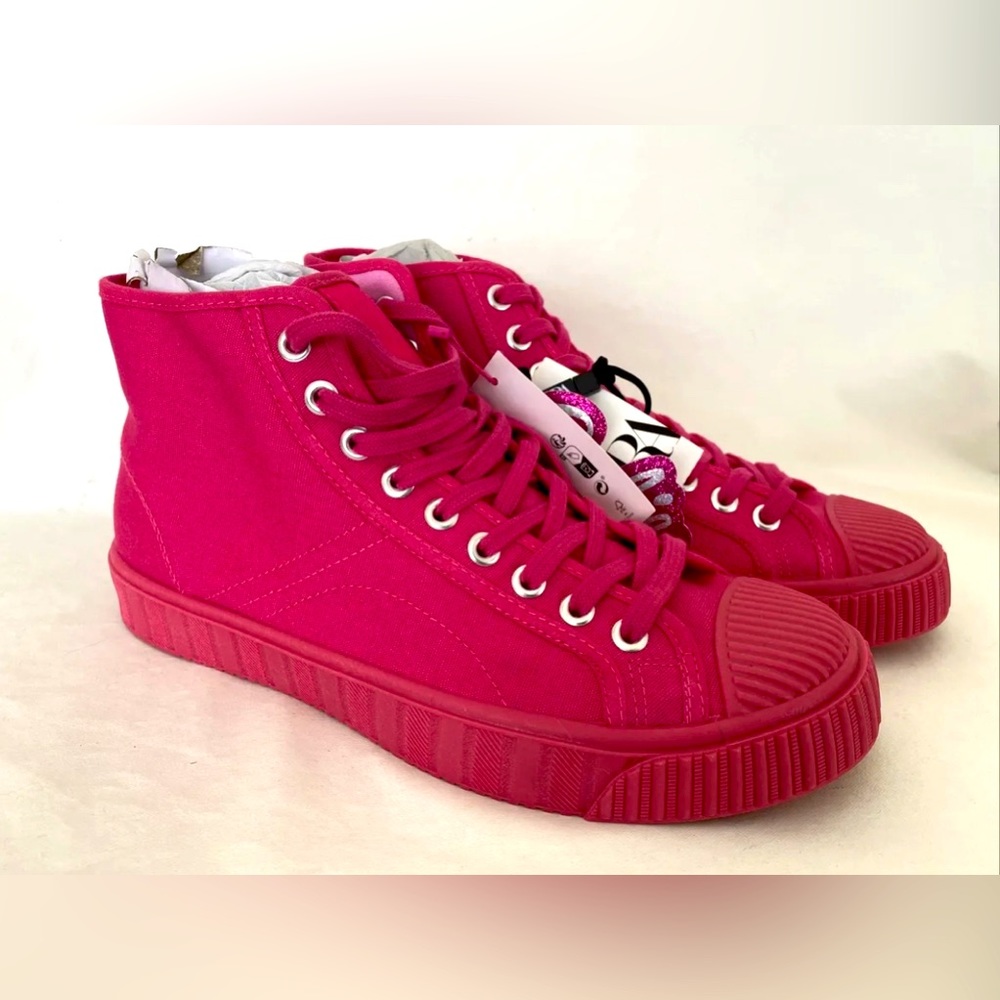Barbie the Movie x Zara PINK HIGH TOP SNEAKERS Size EUR 40 US 7 UK 6 NWT NEW!